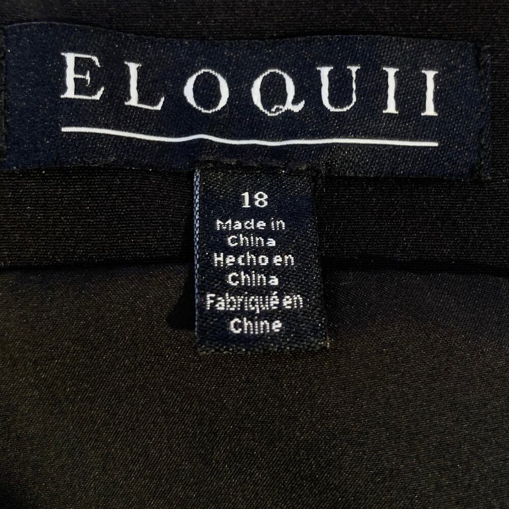 NWT ELOQUII Godet Gown Size 18 Black Creamy White Classic Formal Maxi Dress - Picture 13 of 14